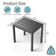 Ensemble 2 pièces de chaise longue d'extérieur avec table d'appoint, fauteuil inclinable réglable pour patio avec structure en aluminium-70064863