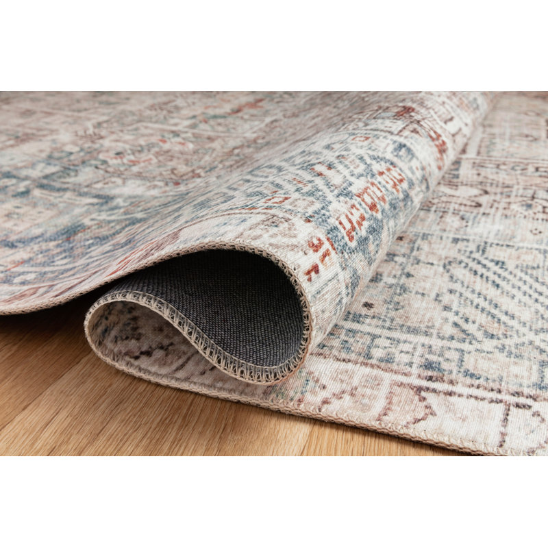 Jules Natural and Ocean Synthetic Oriental Area Rug 2'-3" x 3'-9"