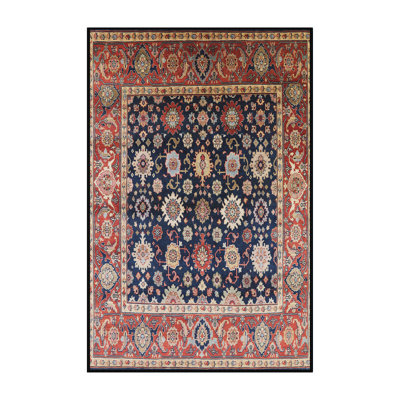 Tapis oriental rouge et bleu