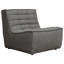 Chaise sans accoudoirs Marshall en tissu gris