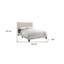  Structure de lit tapissier Madison Beige