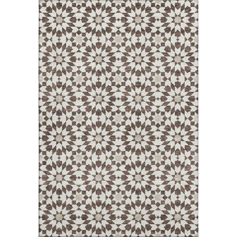 Premium Machine Washable Tweedy Brown Rug