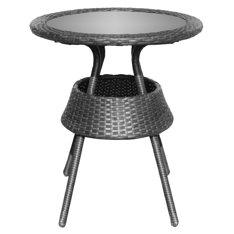 Ensemble bistro avec coussins 27,5 po Felker, Noir, rouge