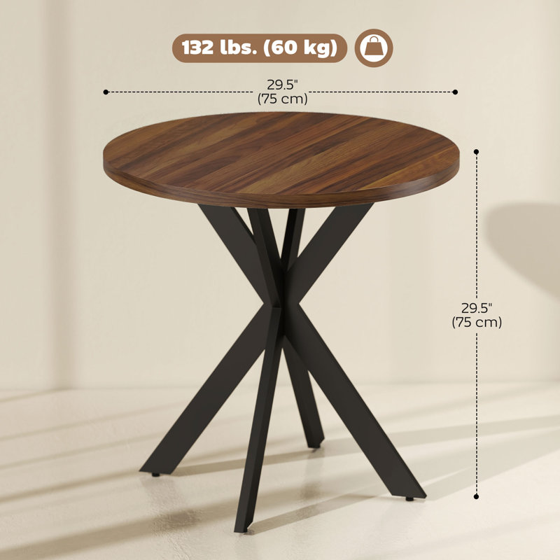 Table de salle à manger 29,5 po, Noyer