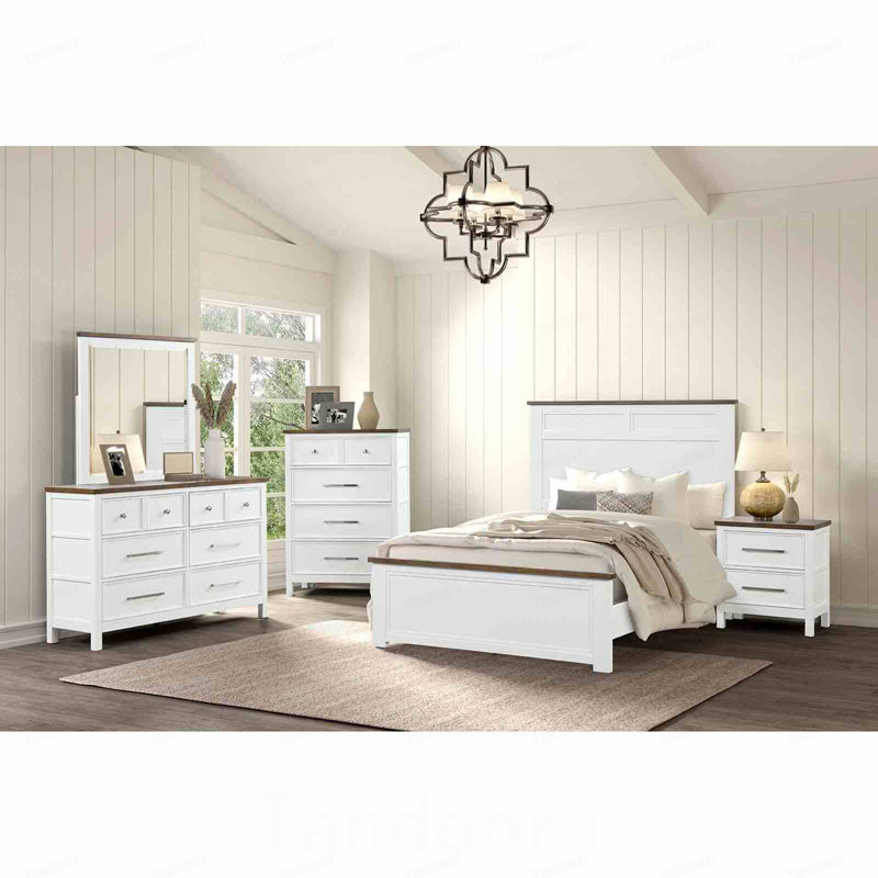Structure de lit pour chambre double Pinewood, Double