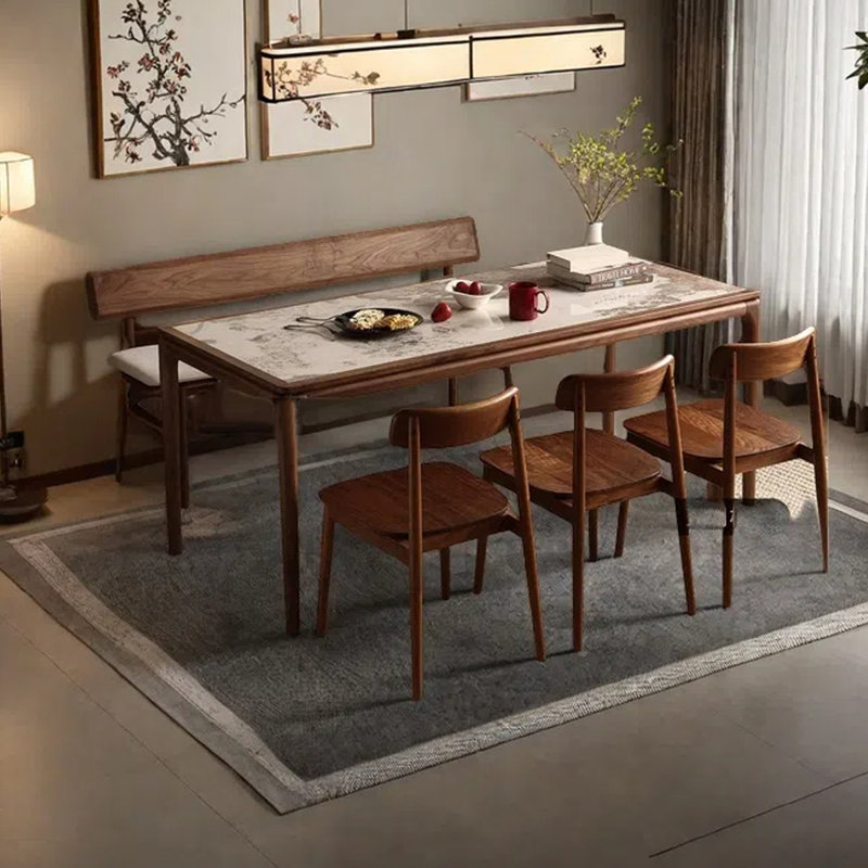 Simple design dining table, 29.53"H x 70.87"L x 31.5"W