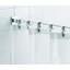 250cm Straight Shower Curtain Pole & Hook Set
