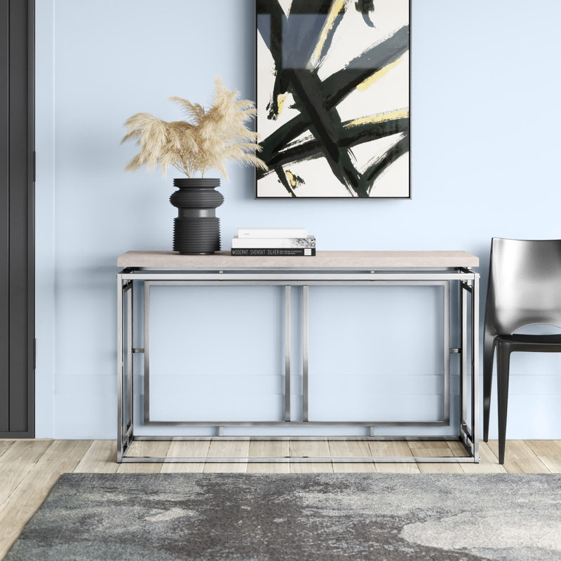 Lindzey 47.25'' Console Table, Chrome