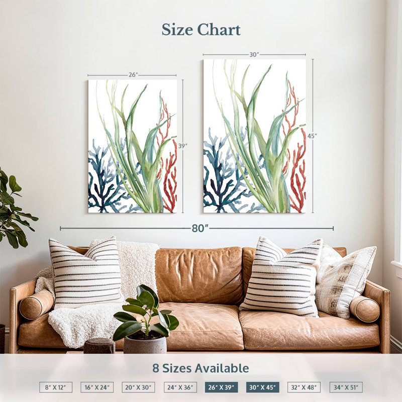Brampt Ocean Garden II, 39" H x 26" W