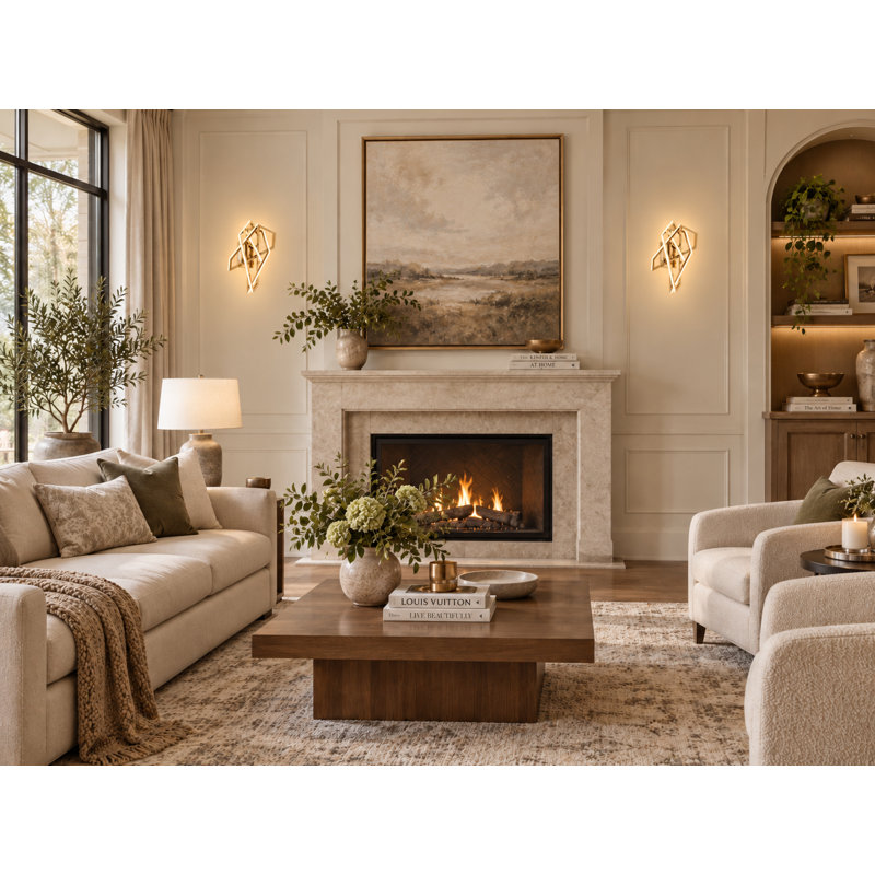 Modern LED Gold Frame Wall Sconce
