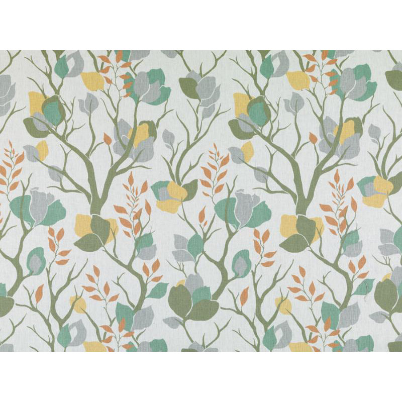 Whimsy Garden Linen Fabric, Gold/Green