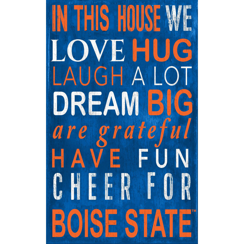 Décoration murale dans ce panneau maison NCAA, Broncos de Boise