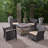 4 - Person Patio Conversation Set with Cushions-714017527
