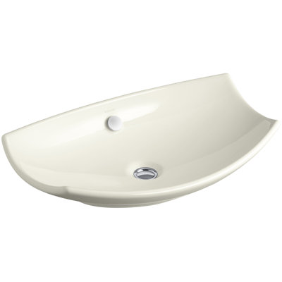 Leaf Bancroft Specialty Fireclay Specialty Vessel Bathroom Sink with Overflow