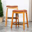 Tabouret de comptoir de 24 po avec siège en cuir naturel - siège au design élégant et durable, sièges pratiques-1497668293-1497668301-1497668299