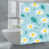Motif floral bleu clair