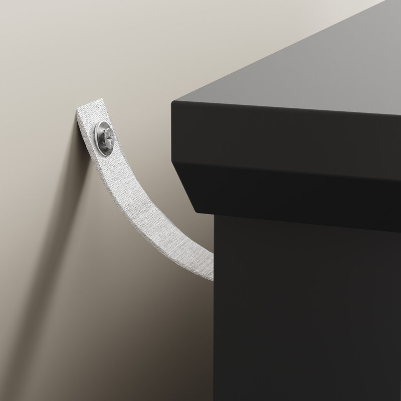 Philomena 2 Drawer Nightstand, Black without charge station