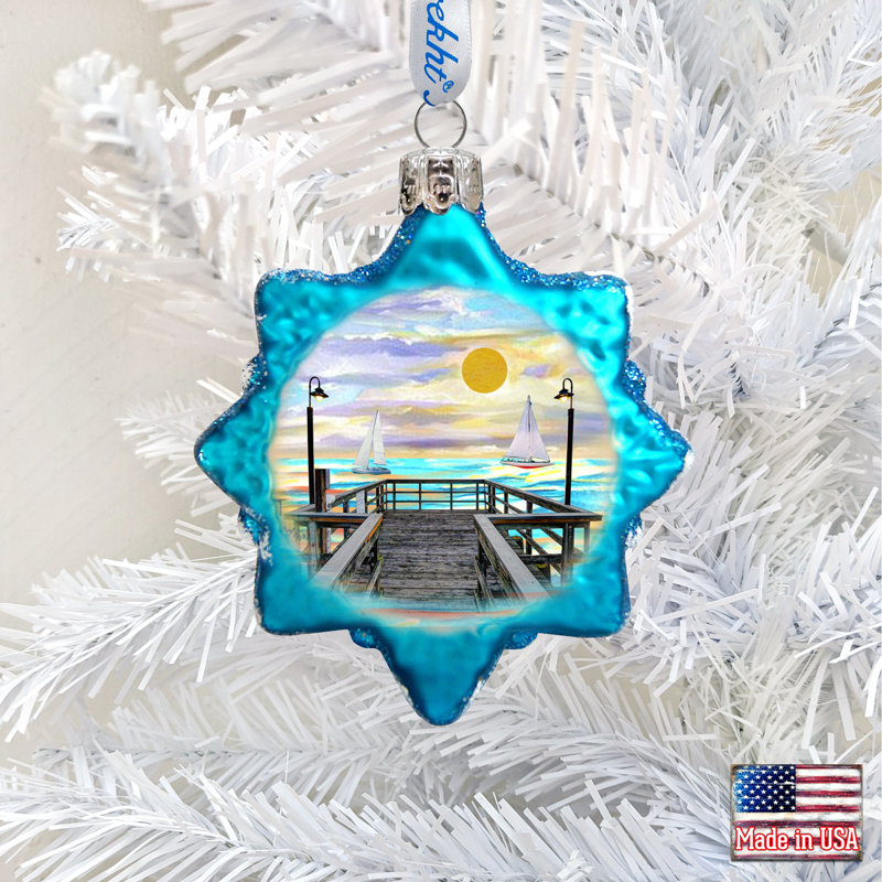 Keepsake 4'' Handmade Glass Holiday Shaped Ornament