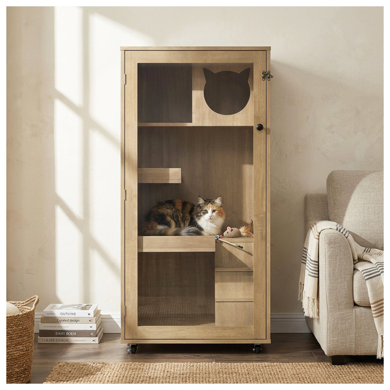 Armoire pour chat Basia, Bleu