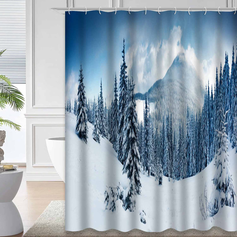 Magnifique rideau de douche avec 12 crochets, L 72 po x l 72 po