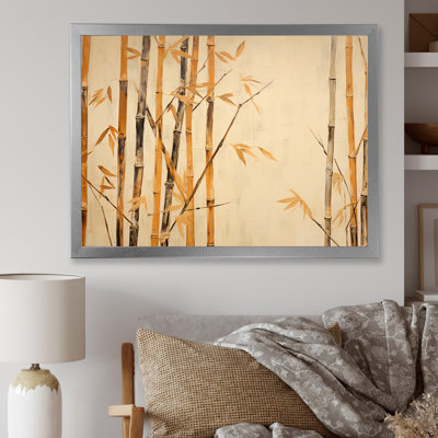 Minimalisme, bambou beige Serenity I - art mural en bambou, salon_106629