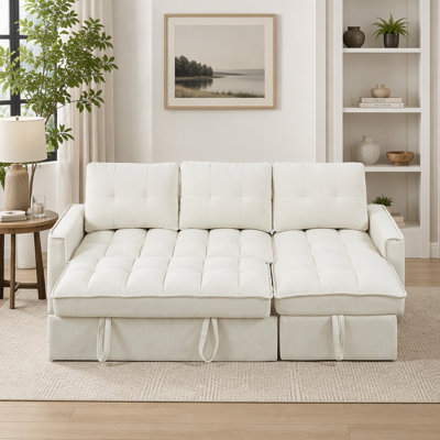 Canapé inclinable de 181 cm (71,3 po), canapé-lit gigogne avec ports de chargement USB et RCA, canapé d'angle en L avec rangement inclinable et poches de rangement latérales, canapé confortable pour le salon