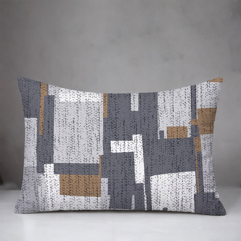 Oreiller réversible Samie, 25 x 18, Gris