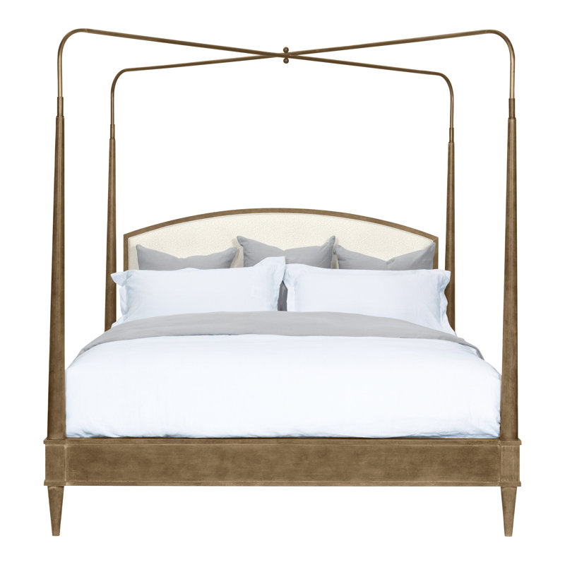 Anderkit Upholstered Canopy Bed, Hampton, Kenworth Pearl
