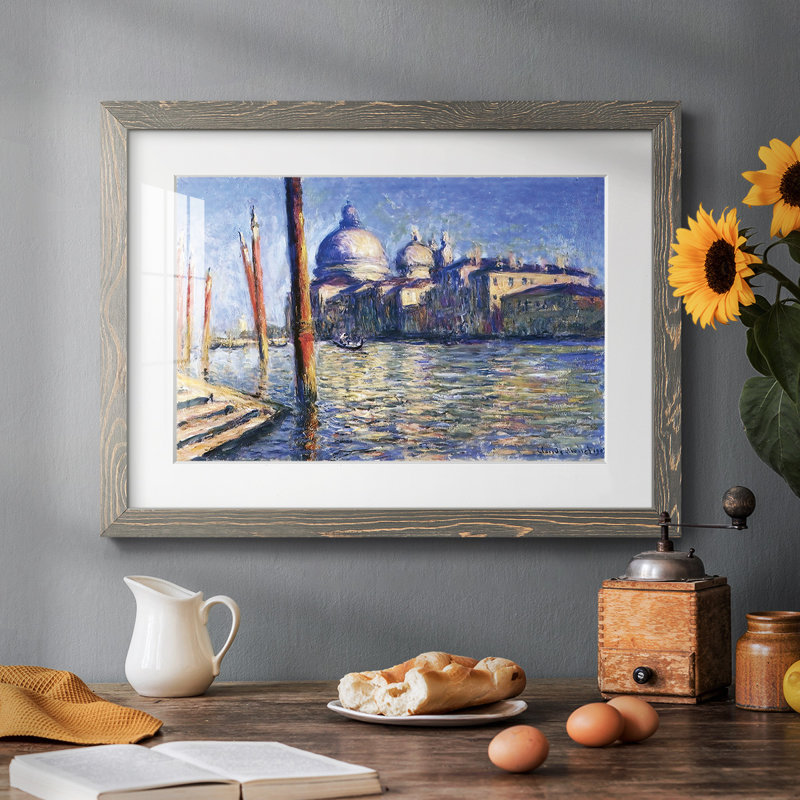 «The Grand Canal And Santa Maria Della Salute», 1908, reproduction d'art sur papier, Gris, H 22 po x l 32 po x P 1,5 po