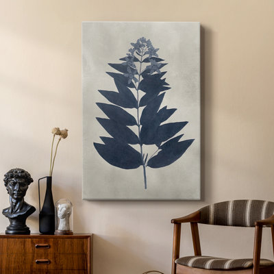 Bleu marine pressé de fleurs IV - galerie Cavas sur mesure