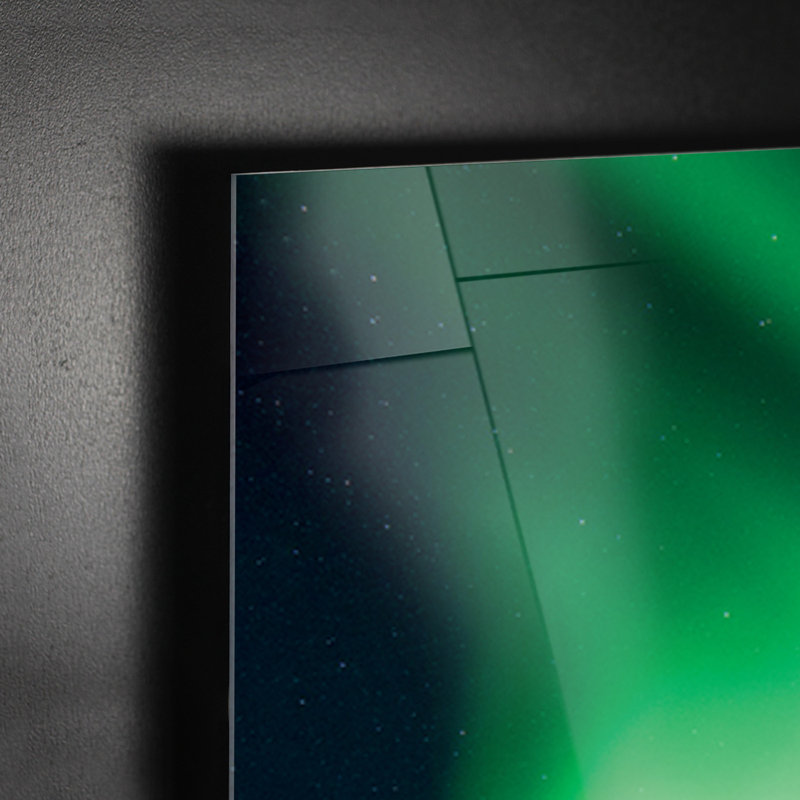 Northern Lights by Giallobus - No Frame Print on Glass, 65cm H x 95cm W