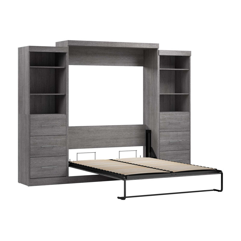 Arthor Metal Murphy Bed, Bark Gray