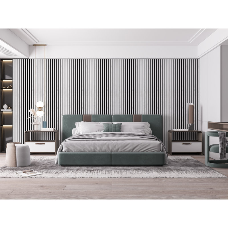 Falkirk Uffcott IV 9,8 po x 106,3 po panneau de faïence en mousse de polystyrène 3D gris (paquet de 3), Gris