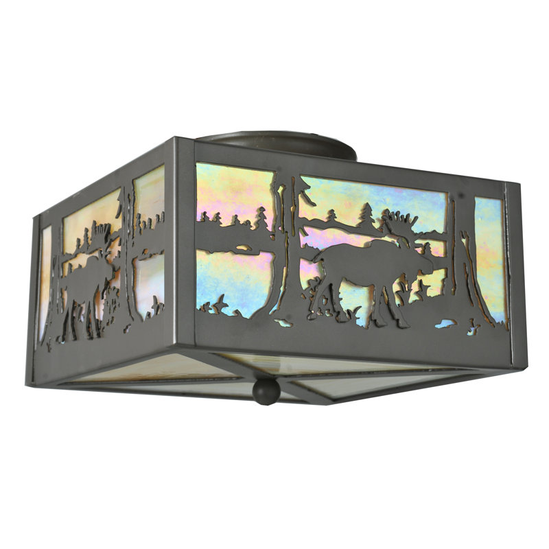 Glass Semi Flush Mount
