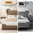 Boucle Bed Frame, Upholstered Cloud Bed Frame, Platform Bed Frame With Headboard, Modern Cream Bed Frame-2083019662-2083019698