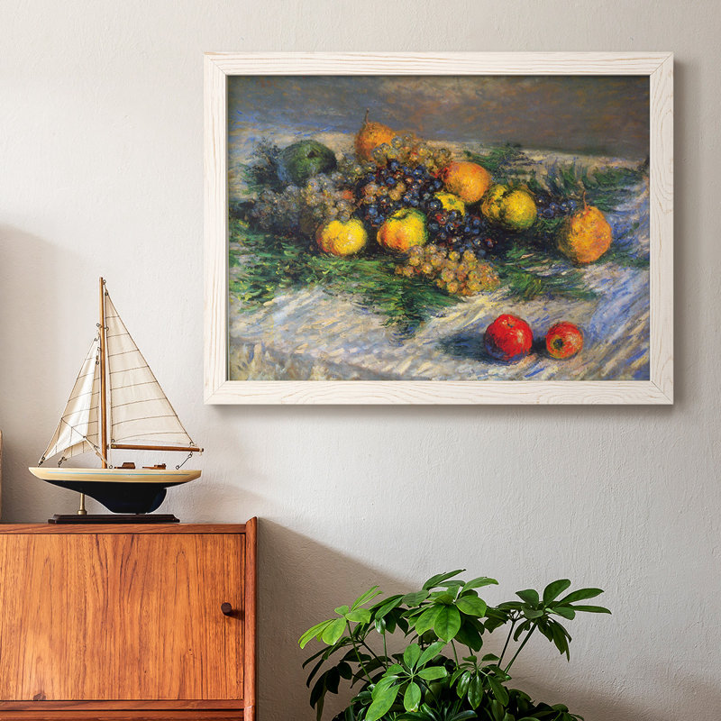 Nature morte par Monet - Toile tendue avec châssis rustique, Blanc, H 22 po x l 32 po x P 1,5 po