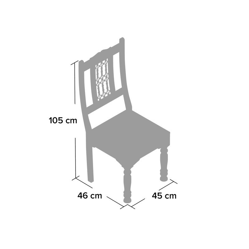 Mathilda Solid Wood Slat Back Side Chair