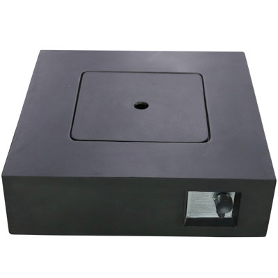 Foyer d'extérieur en béton 40000 - propane / gaz naturel, antirouille, chaleur, charbon de bois, conception moderne, 30 po x 30 po x 11 po, table de foyer d'extérieur pouvant accueillir le propane et idéal pour les jardins