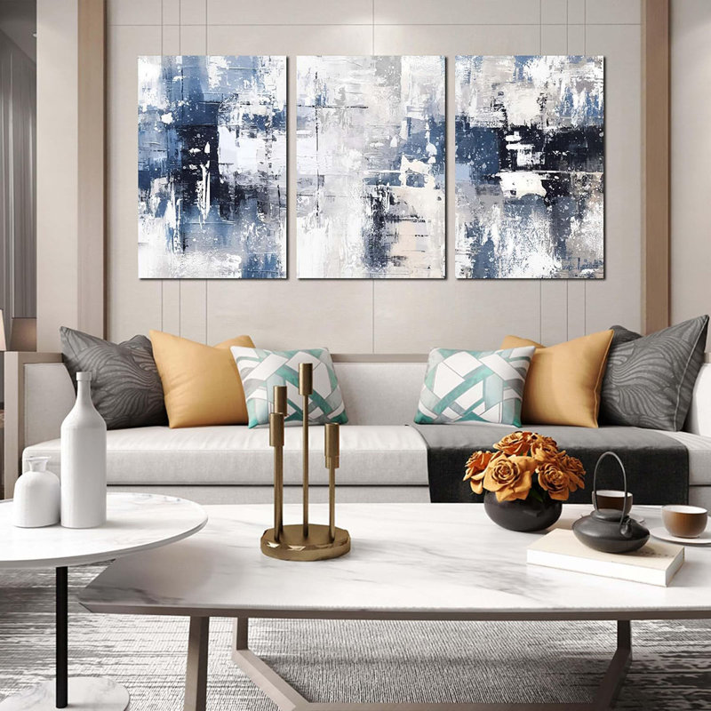3 Piece Wrapped Canvas Print, 90 cm H x 60 cm W