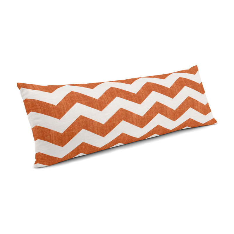 Housse et insert d'oreiller rectangulaire Live Wire, 12 po x 24 po, Blanc / orange