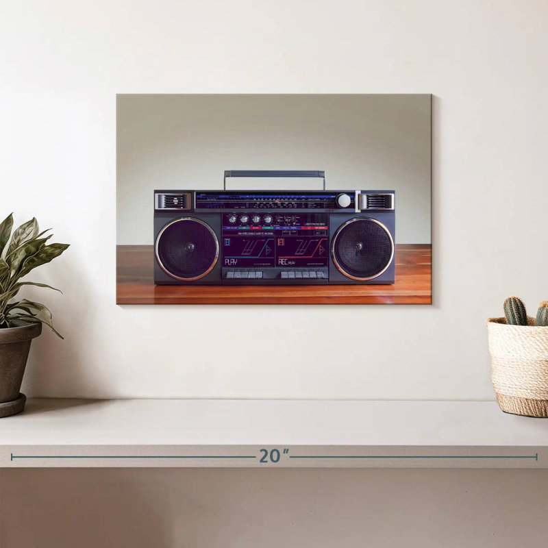 Iconic Boombox, 8" H x 12" W