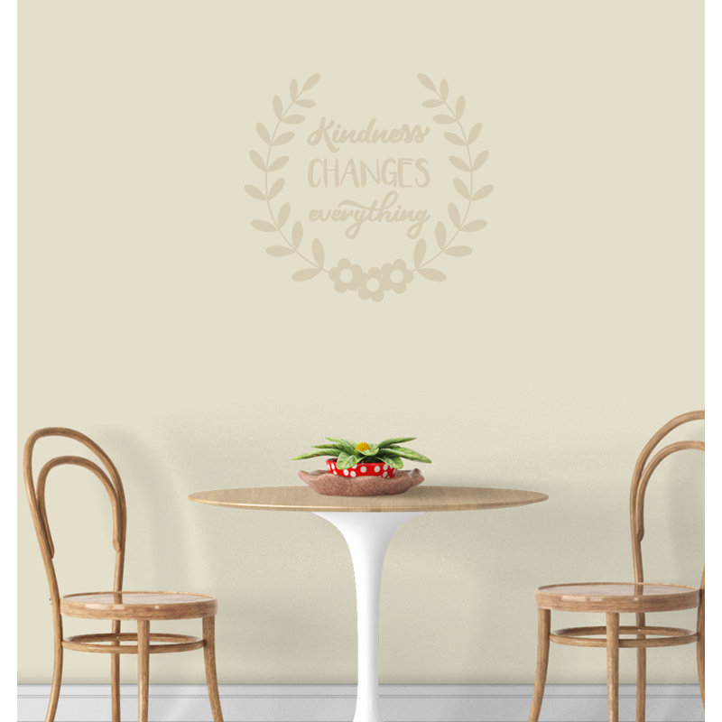 Décalcomanie murale gentillesse change tout, Beige clair