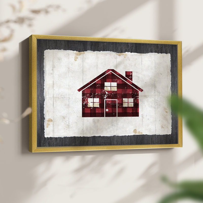 Checkered House -Framed Print - Restickable, 8" H x 10" W