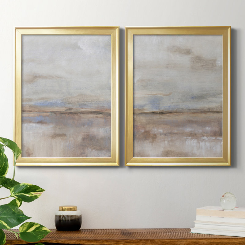«Overcast Day I», reproduction encadrée de qualité supérieure - prête à être accrochée, Cadre doré