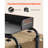 Overbed Table: A Black Beauty! Mobile Bedside Table with 4 Wheels (2 Braked), Power Socket, and Adjustable Height. Made of Particleboard—Perfect for Home, Office, and Study