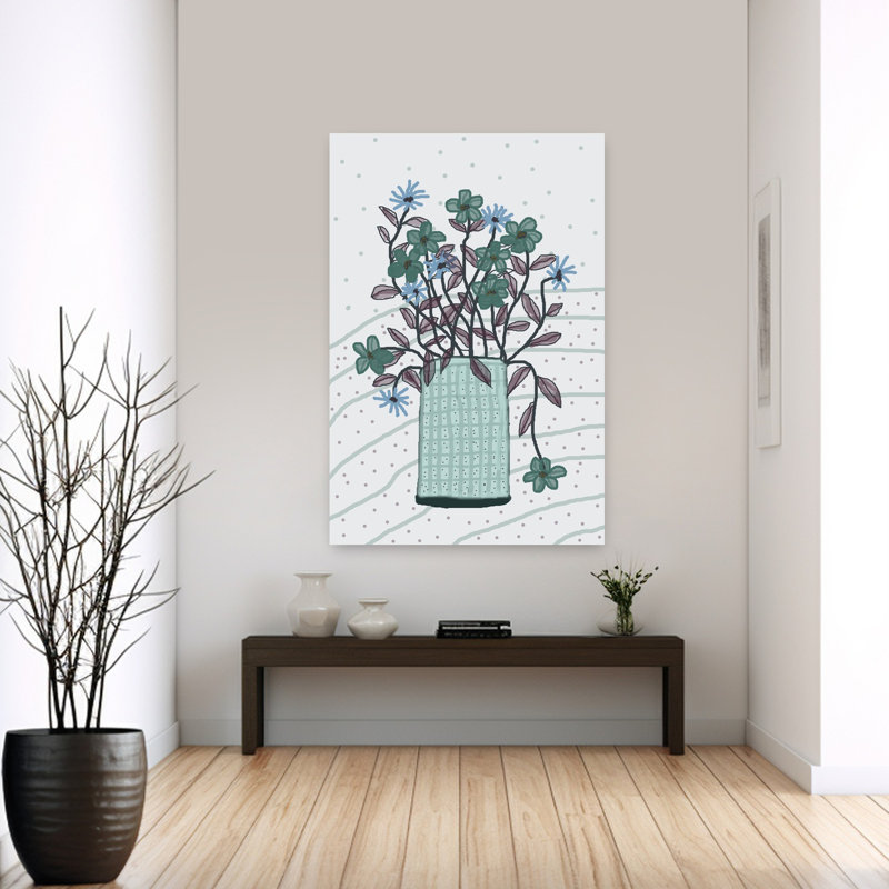 qDotted Dreamsq- Ocean Mint 1 Piece Wrapped Canvas Wall Art, 152.4 cm H x 101.6 cm W