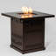 La table de feu 28 po avec couvercle en acier inoxydable et son élégant foyer extérieur offrent un espace chaleureux et invitant