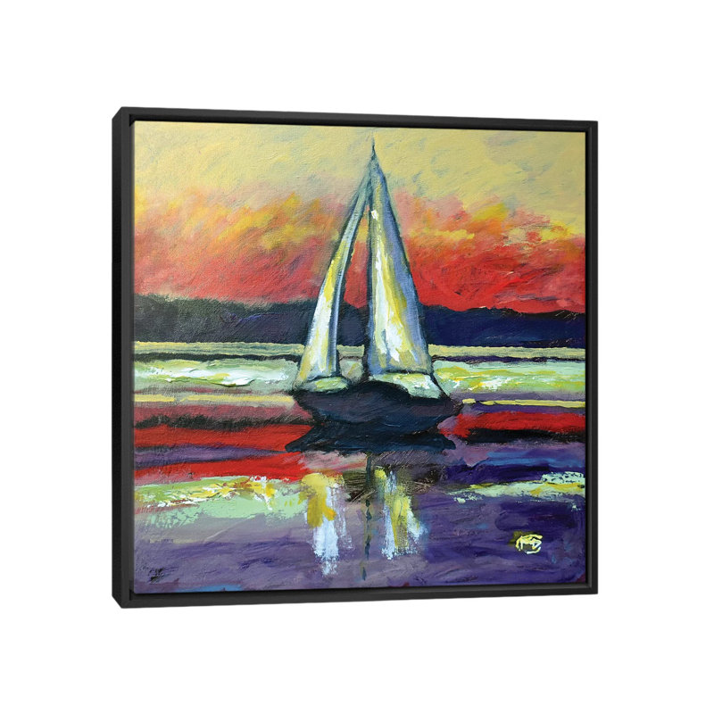 «Heading Home II», reproduction sur toile, H 18 po x l 18 po x P 1,5 po, Toile avec cadre noir, Pas de tapis