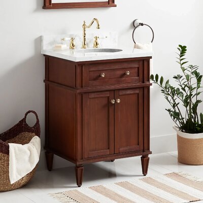 24"" Elmdale Single Bathroom Vanity Set with Oval Undermount Sink -  Signature Hardware, 464555