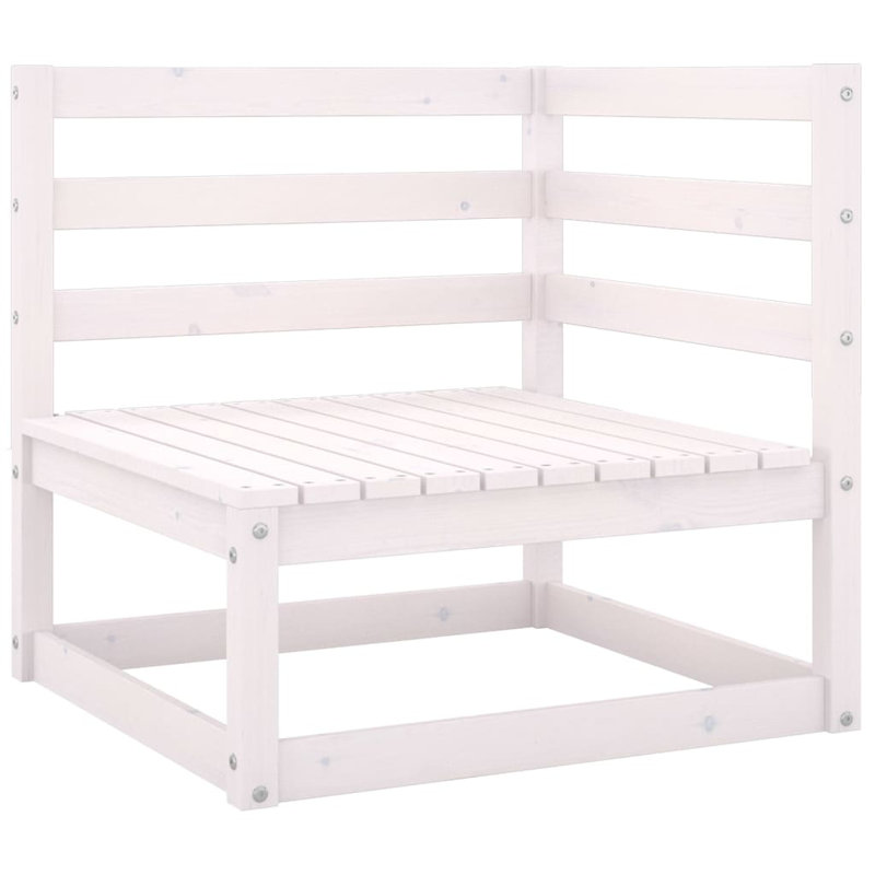 Dylahn 140cm Wide Pine Loveseat, White